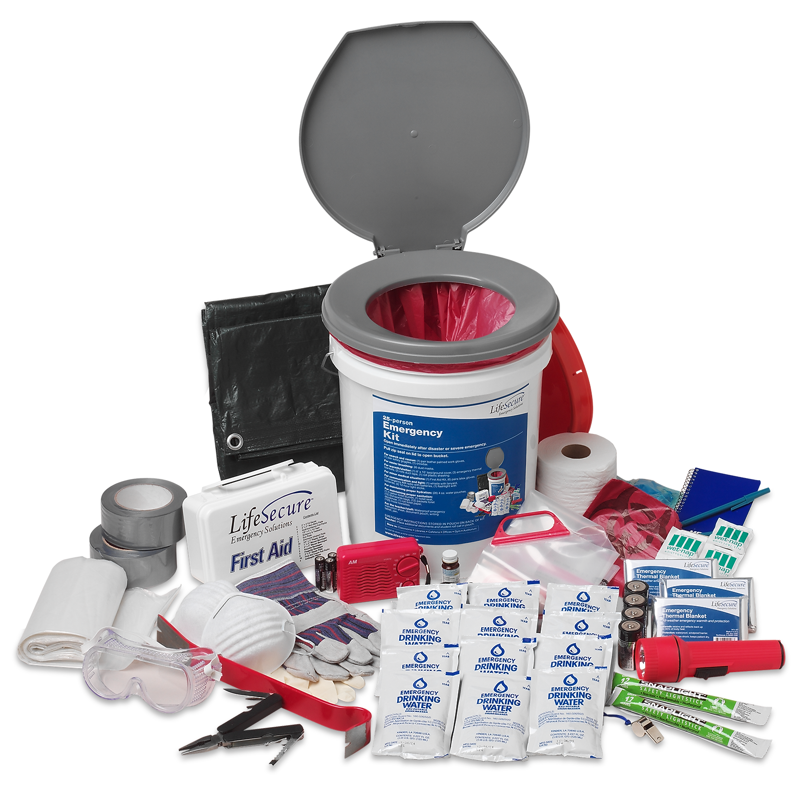 MobileAid Shelter-In-Place 25-Person Lockdown Emergency Preparedness Kit (31001)