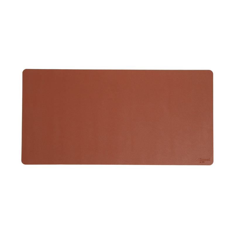 Smead Medium Vegan Leather Anti-Slip Desk Pad, 31.5" x 15.7", Brown (64832)