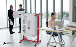 AdirOffice Blueprint Metal Mobile File Cart with Lockable Wheels, Red (615-RED)