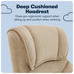 Serta Hannah I Ergonomic Microfiber Swivel Executive Chair, Light Beige (CHR200002)