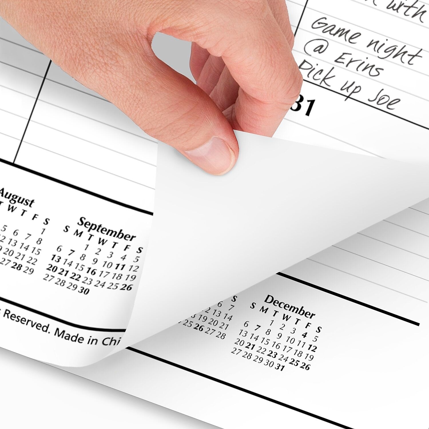 2026 AT-A-GLANCE 21.75" x 17" Monthly Desk Pad Calendar, White/Black (SK24-00-26)