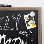 BAZIC Products RUSTIQUE Wood Frame Magnetic Chalkboard, 20" x 30", Chalk Marker & Magnets (BAZ6081)
