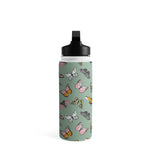 DENY Designs Wild Butterflies by Emanuela Carratoni Stainless Steel Double Wall Insulated Water Bottle, 18 oz. (83562-WBTL05)