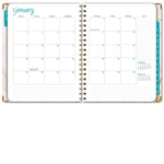 2026 Global Printed Products Pink Marble 8.5" x 11" Weekly & Monthly Planner, Paperboard Cover (NRY26-8511-01)