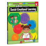 Shell Education 180 Days Social-Emotional Learning, Writing, & Spelling Grade K, 3/Set (SEP147652)
