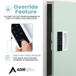 AdirOffice 72"H 4-Tier Red Storage Locker (ADI629-204-RED-DL)