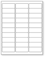 Laser Printer Label, 2 5/8" x 1"