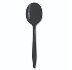 Boardwalk Plastic Soup Spoons, Heavy-Weight, Black, 1,000/Carton (BWKSOUPBLHVY)