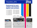 Brother TN229XL Black High Yield Toner Cartridge, 2/Pack (TN229XL2PK)