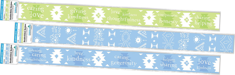 Barker Creek Double-Sided Border Set, 35" x 3", Thoughtful & Kind, 3 designs, 36/Set (4037)