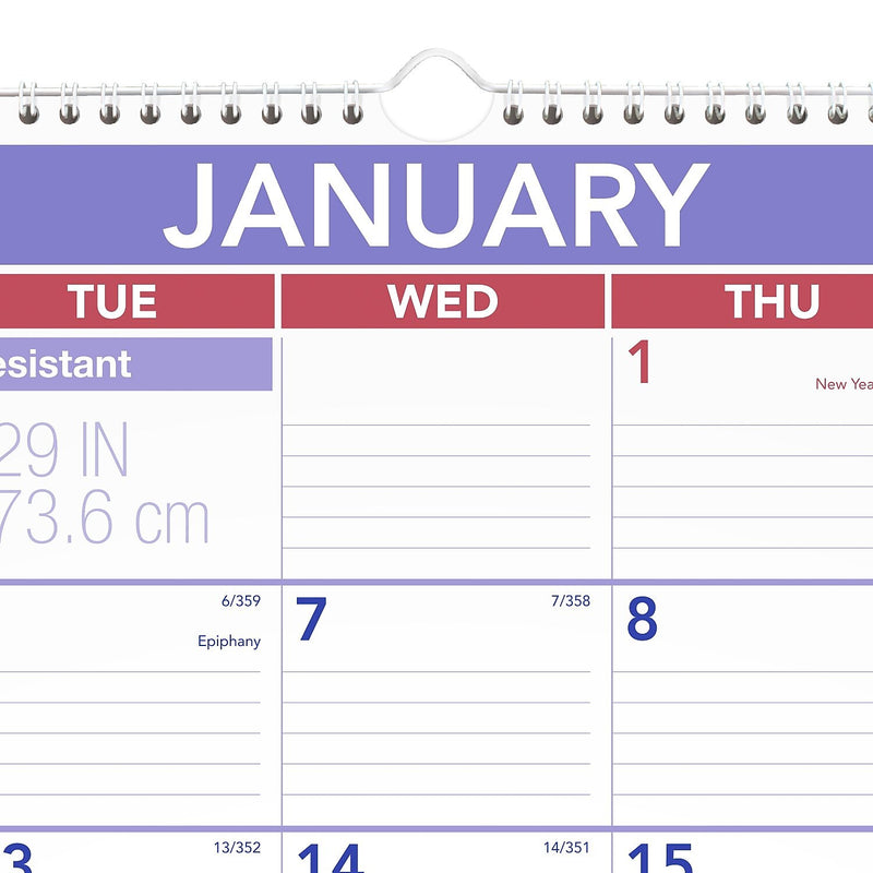 2026 AT-A-GLANCE 22" x 29" Two-Month Wall Calendar, White/Purple (PM9-28-26)
