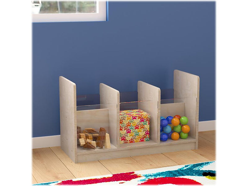 Flash Furniture Bright Beginnings 5-Section Storage Unit, 16"H x 31.5"W x 13"D, Brown (MK-KE24558-GG)