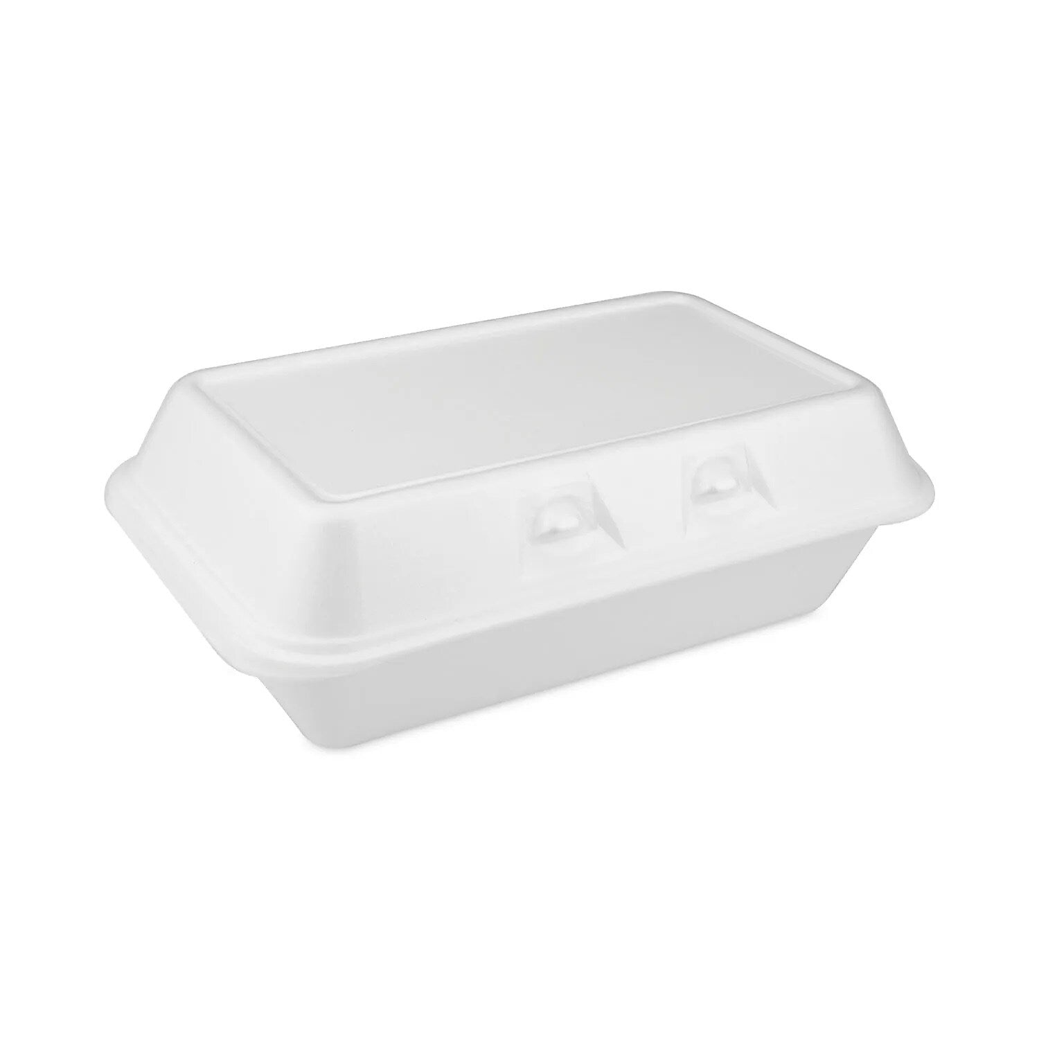 Pactiv SmartLock Foam Hinged Lid Container, Medium, 8.75 x 5.5 x 3, White, 220/Carton