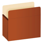 Pendaflex 30% Recycled Reinforced File Pocket, 5 1/4" Expansion, Letter Size, Brown, 50/Carton (S34G)