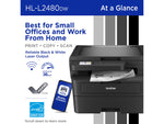 Brother HL-L2480DW Compact Wireless Black & White Laser Printer, Copy & Scan, Refresh Subscription Ready