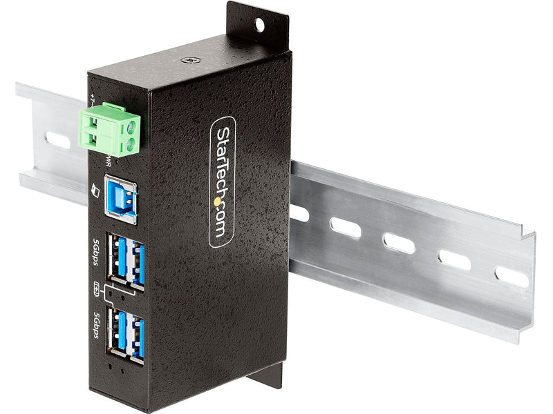 StarTech 4-Port USB 3.2 Hub, Black (5G4AINDRM-USB-A-HUB)
