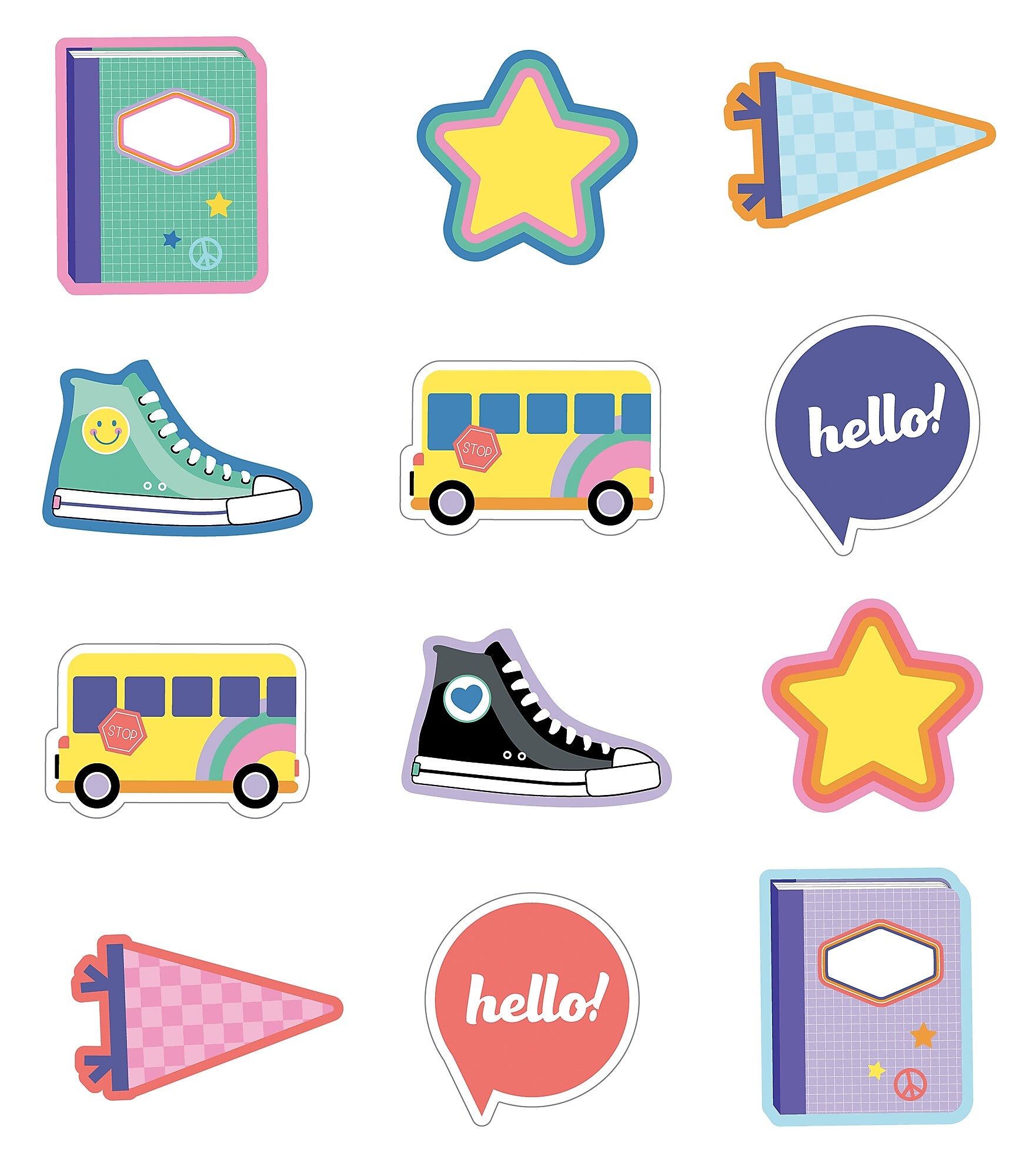 Carson Dellosa Education We Stick Together Hello School Cut-Outs, 36 Peices (CDP120652)