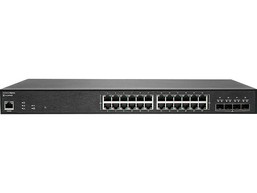 SonicWALL 24-Port Gigabit Ethernet Managed Switch, Black (02-SSC-2468)