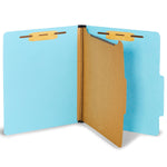 Staples® Recycled Pressboard Classification Folder, 1-Dividers, 1 3/4" Expansion, Letter Size, Light Blue, 20/Box (ST614424-CC)