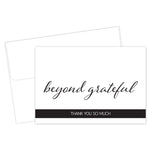 Great Papers Simply Beyond Grateful General Use Thank You Notecard Kits, Black/White, 50/Pack (2025031)