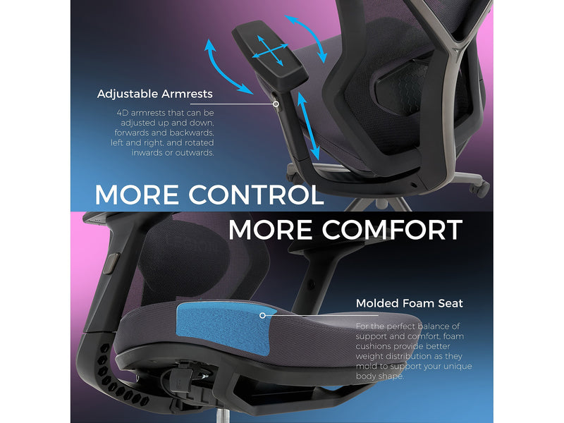 Lenovo Legion Mesh Ergonomic Racing Gaming Chair, Dark Gray (52014DGRY)