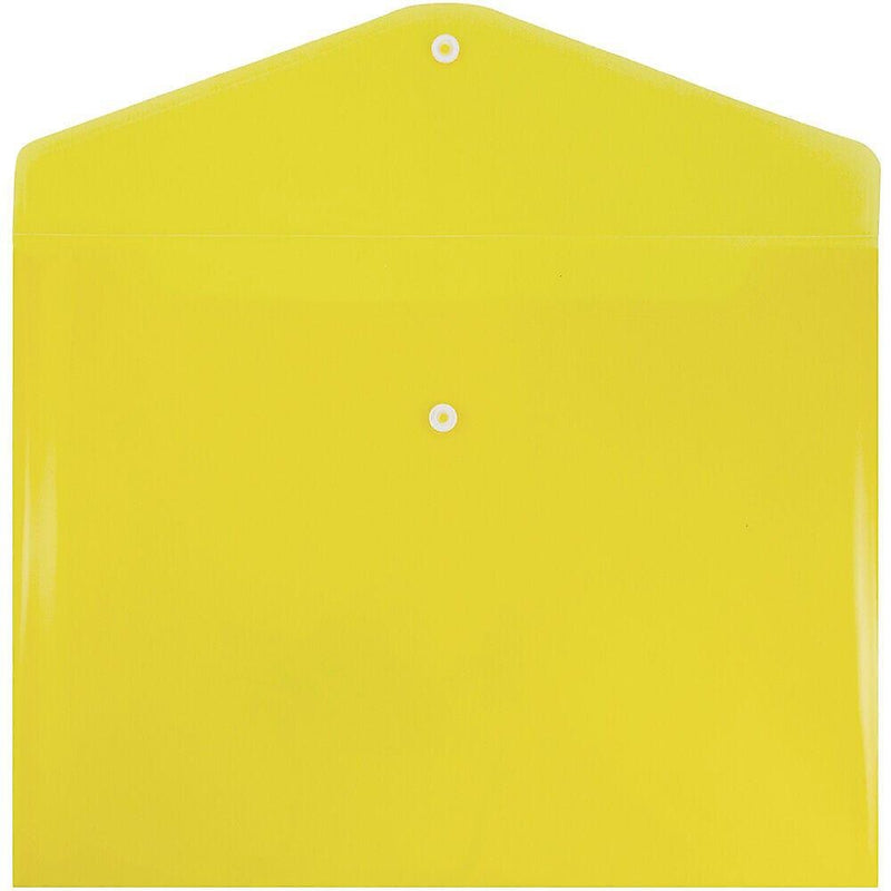 JAM Paper Premium Plastic Document File, Letter, Yellow, 3/Pack (218S0YEX3)