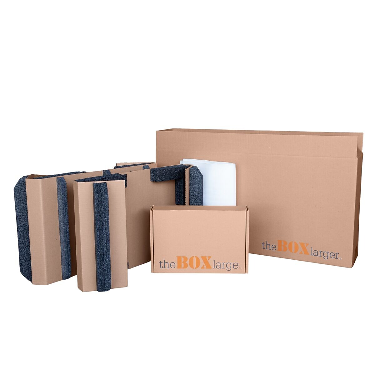 41" x 13" x 19" Heavy Duty Dual Monitor 23"-27" & Laptop Shipping Box, 275# Mullen Rated, Kraft (E05328)