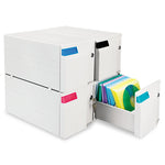 Cd/dvd Storage Drawer, Holds 150 Discs, Light Gray