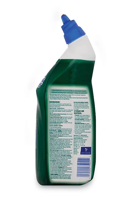 Lysol Disinfectant Toilet Bowl Cleaner with Bleach, 24 oz, 9/Carton (RAC98014)