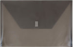 JAM Paper Premium Plastic Document File, Legal, Gray, 3/Pack (219V0SMX3)