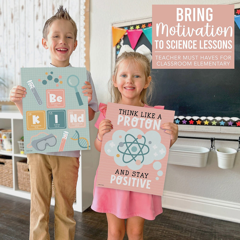Hadley Designs 11" x 14" Boho Science Bulletin Board Classroom Decor Posters, 6/Set (HDDX004BE8MMP)