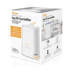 Crane Ultrasonic Cool Mist Console Humidifier, 1.2-Gallon, For Rooms 500 sq. ft., White (EE-6909)