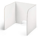 Classroom Products Foldable Cardboard Freestanding Privacy Shield, 20"H x 20"W, White, 20/Box (VB2020 WH)