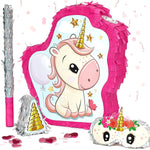 JITTERYGIT Unicorn Pinata Treasure Hunt Game Set, 2 in 1 Pieces/Pack (UNICORN-PINATA - PINK)