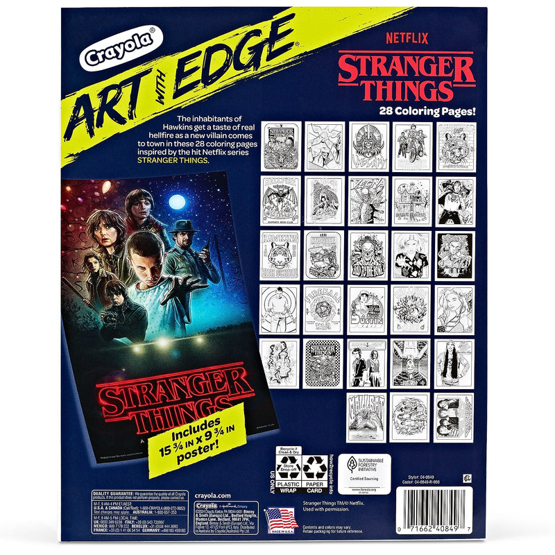 Crayola Art with Edge Stranger Things Coloring Book, 28 Pages, 2/Bundle (BIN040849-8)