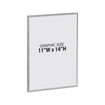 Azar Sign Holder, 11" x 14", Vertical, Wall Mounted, Clear, Acrylic, 10/Pack (129946)