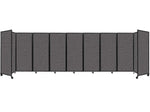 Versare The Room Divider 360 Freestanding Folding Portable Partition, 82"H x 300"W, Charcoal Gray Fabric (1182907)
