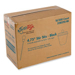 AmerCareRoyal Beverage Plugs, 4.75", Black 2,000/Carton