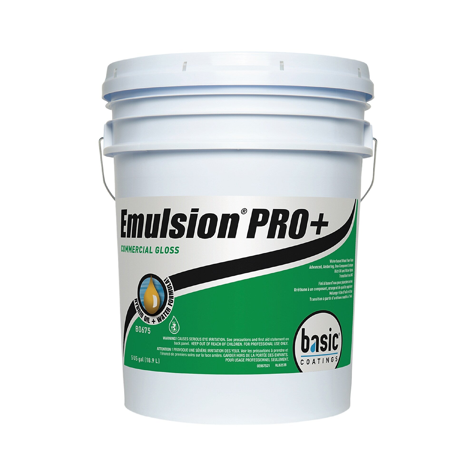 Betco Emulsion PRO+ Commercial Gloss Wood Floor Finish and Sealer, Light Amber, 5 Gal Pail (BETB06750512)