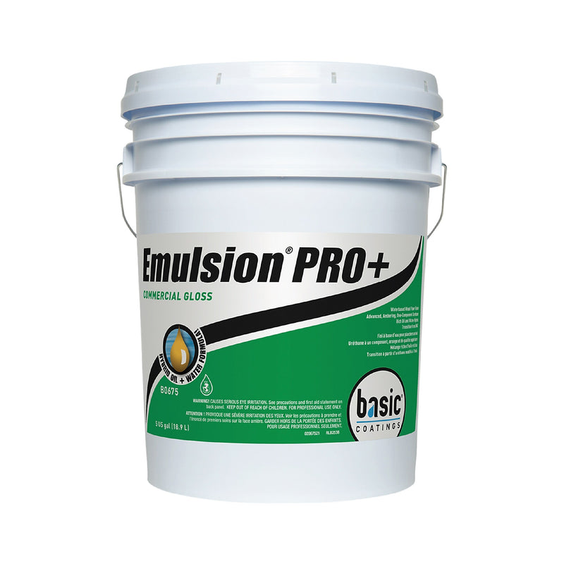 Betco Emulsion PRO+ Commercial Gloss Wood Floor Finish and Sealer, Light Amber, 5 Gal Pail (BETB06750512)