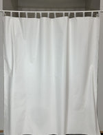 Gary Manufacturing  Anti-Ligature 70" x 72" Vinyl Shower Curtains, Hook & Loop Slider Tabs, White, 12/Case (STPSTDST)
