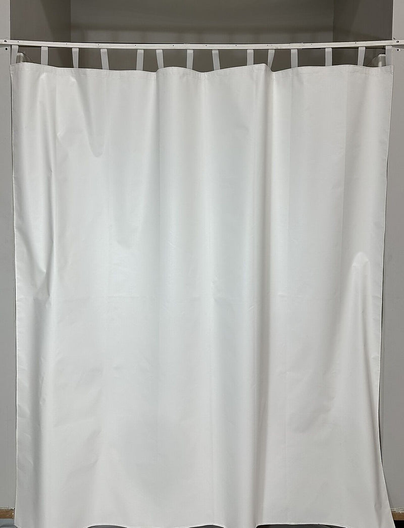 Gary Manufacturing  Anti-Ligature 70" x 72" Vinyl Shower Curtains, Hook & Loop Slider Tabs, White, 12/Case (STPSTDST)