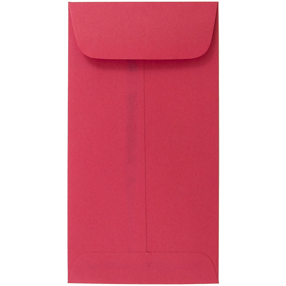 JAM Paper #7 Coin Envelope 3 1/2" x 6 1/2", Red, 100/Pack (355228282d)