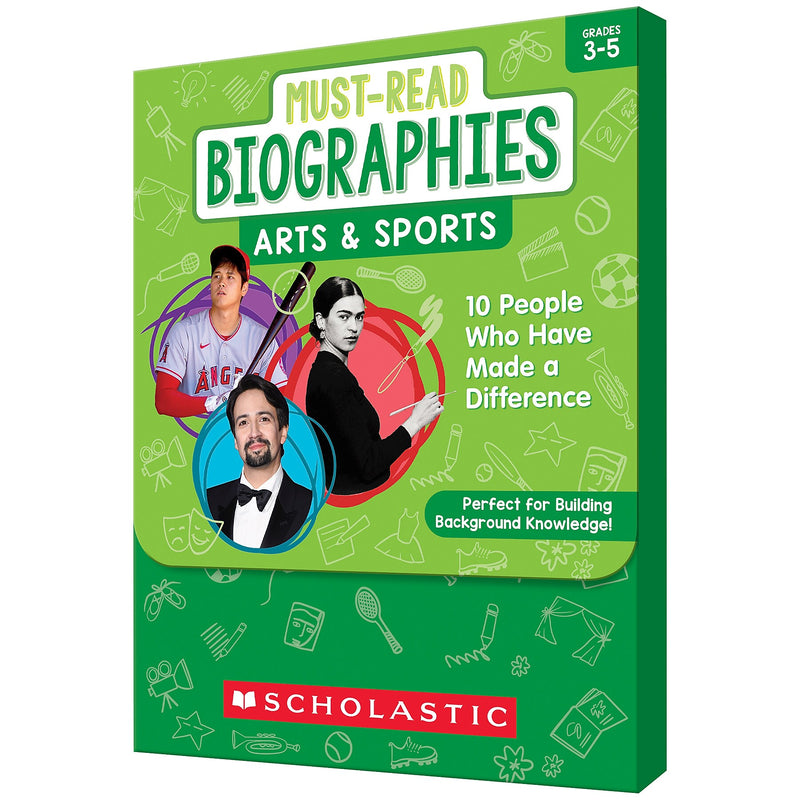 Scholastic Teaching Solutions Must Read Biographies Arts & Sports Boxed Set, 62/Set