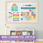 Hadley Designs Rainbow Circle Time Bulletin Board Calendar for Classroom, 100/Set (HDDX004BC7KLB)