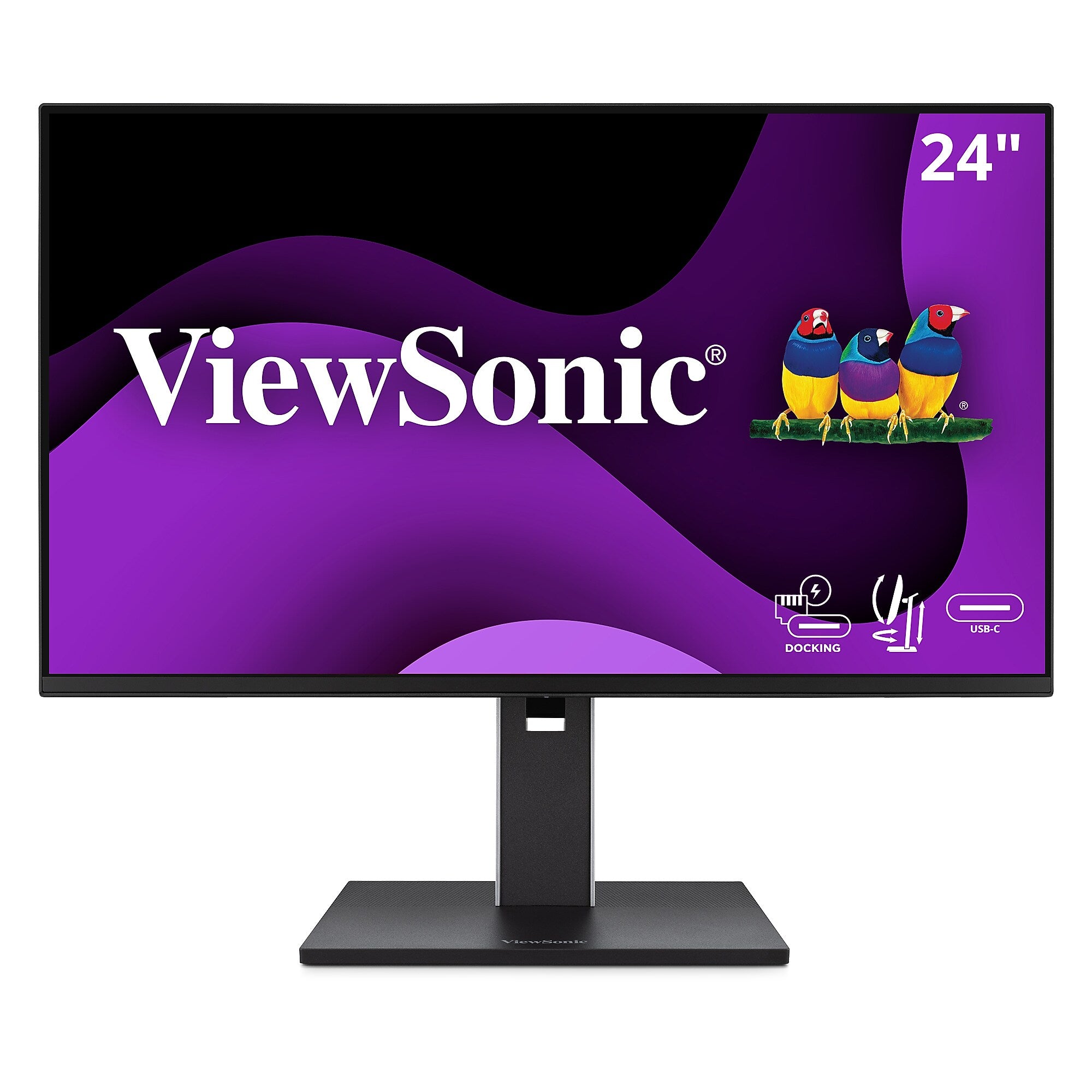 ViewSonic Ergonomic 24'' 1080p 100Hz FHD LCD Monitor, Black (VG2458)