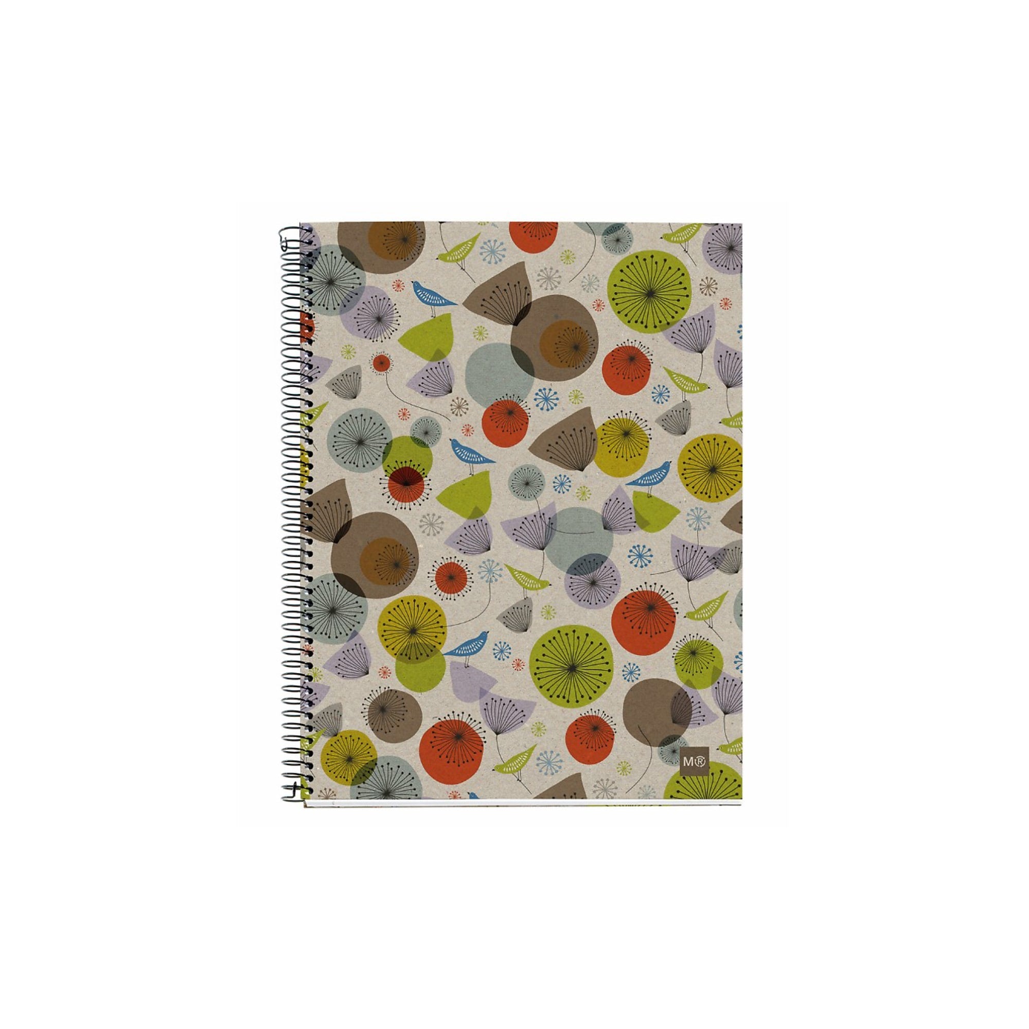 MiquelRius 4-Subject Notebooks, 5.83" x 8.27", College Ruled, 120 Sheets, Multicolored, 5/Case (2963CS)