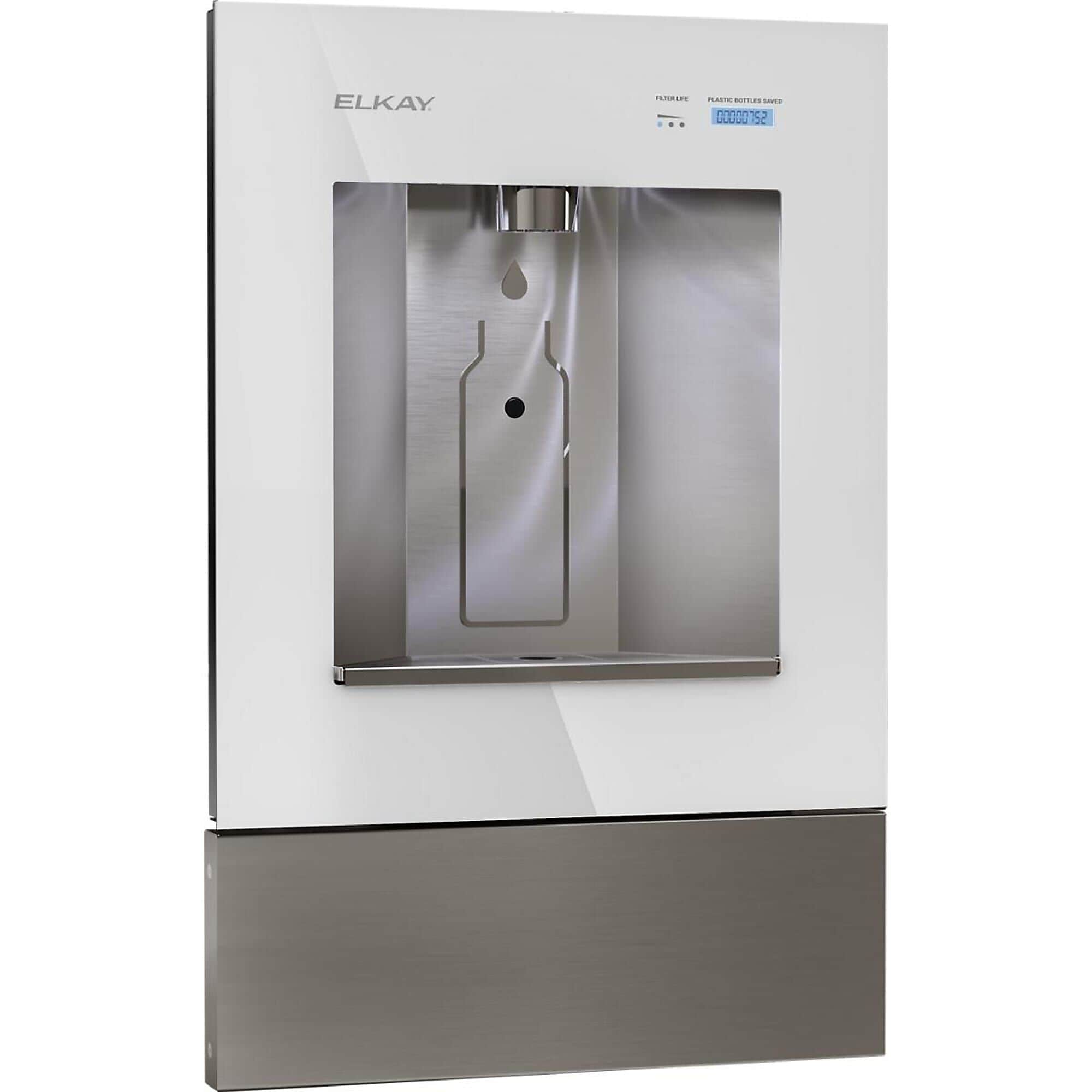 Elkay ezH2O Liv Recessed Bottle Filling Station, Hands Free Operation and Filtered (LBWD00WHC)