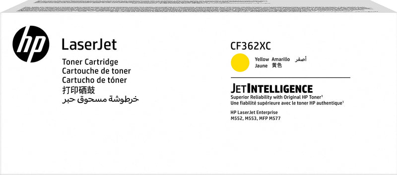 HP 508XC Yellow High Yield Toner Cartridge, Prints Up to 9,500 Pages (CF362XC)