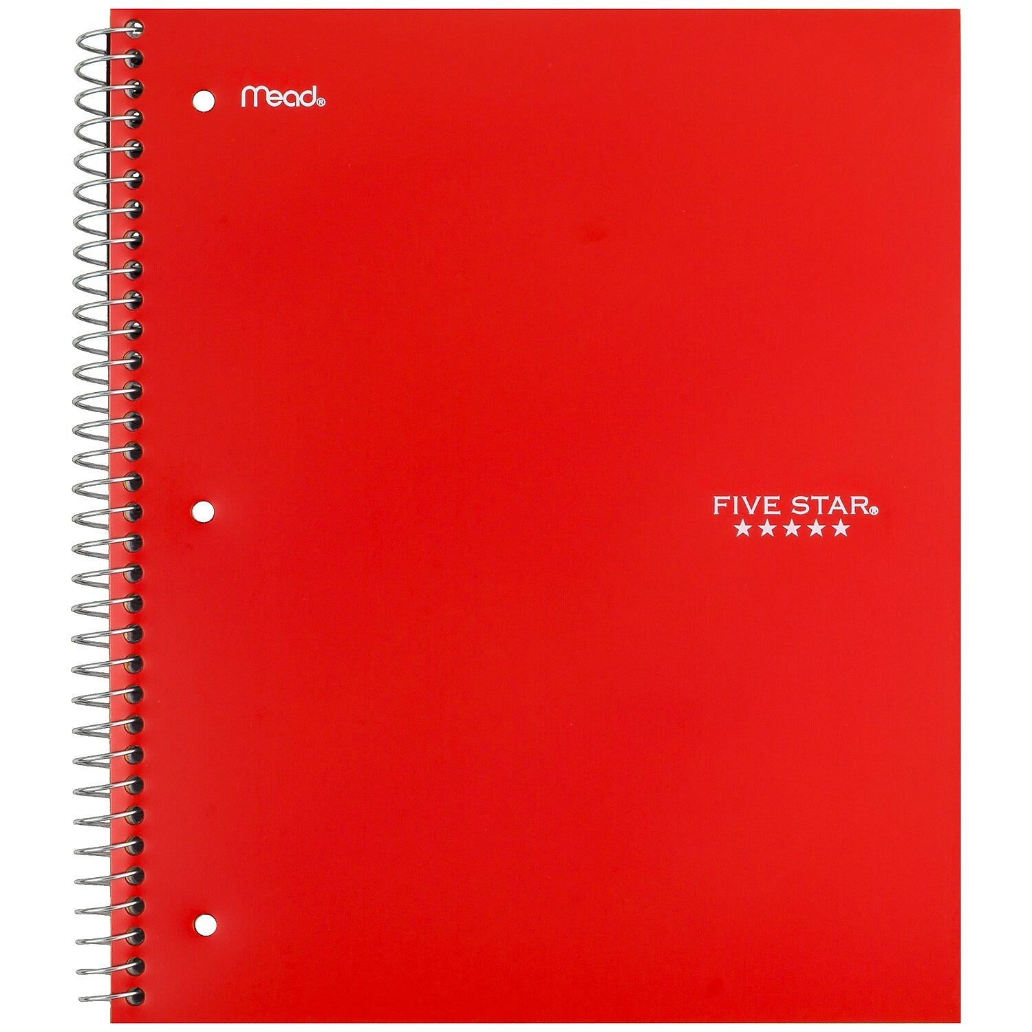 Five Star 1-Subject Notebooks, 8" x 10.5", Wide Ruled, 100 Sheets, Each (05238/07635)